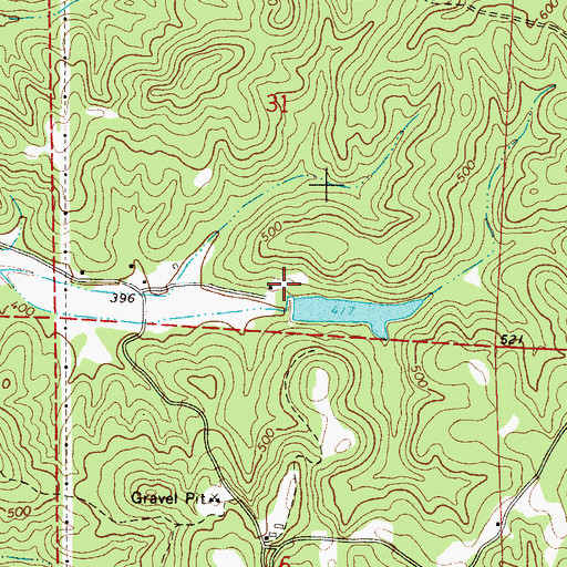 Topographic Map of Watkins Lake Dam, AL