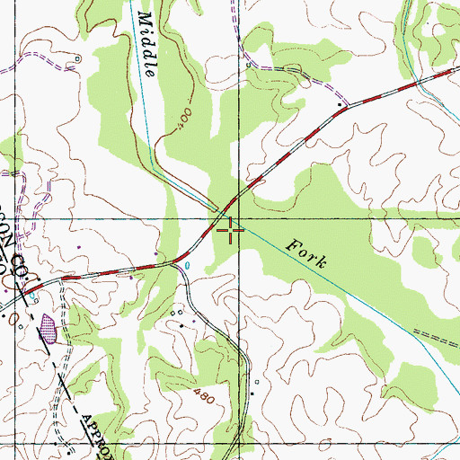 Topographic Map of Evans Mill (historical), TN