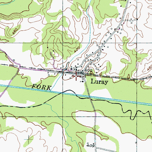 Topographic Map of Luray School (historical), TN