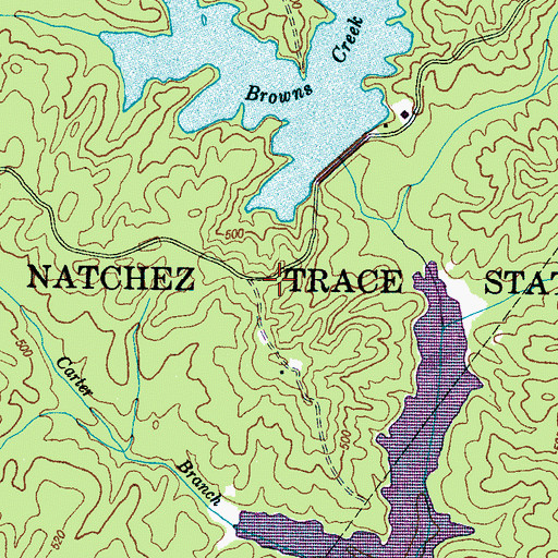 Topographic Map of Maness School (historical), TN