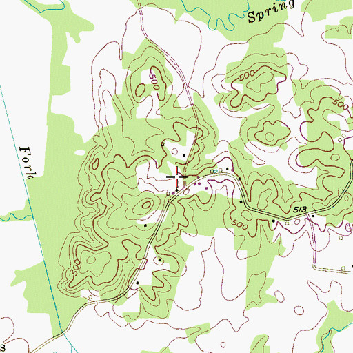 Topographic Map of Providence School (historical), TN