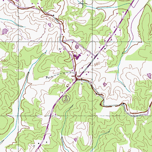 Topographic Map of South Haven Elementary School, TN