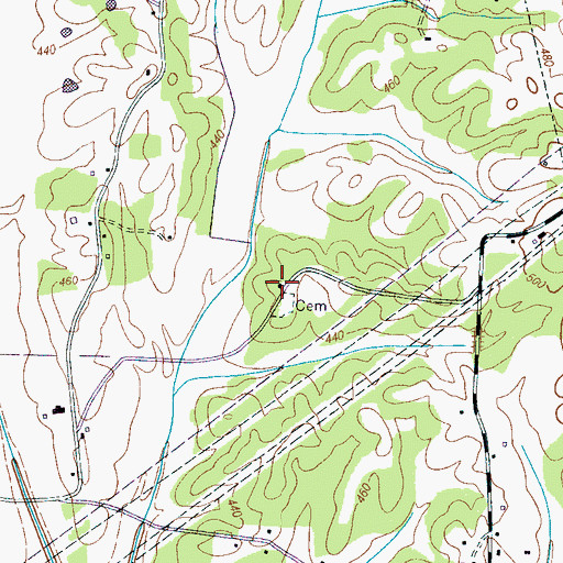 Topographic Map of Spring Hill Church (historical), TN