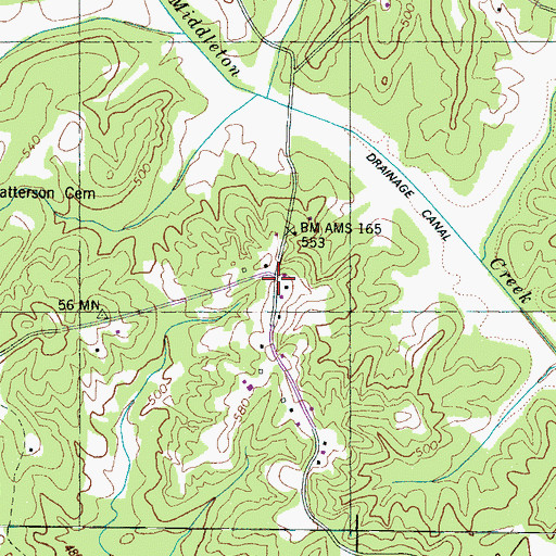 Topographic Map of Sheppards Store (historical), TN