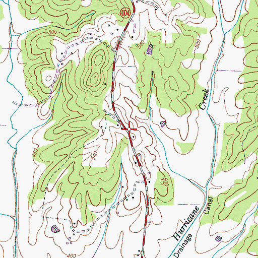 Topographic Map of Taylors Store (historical), TN