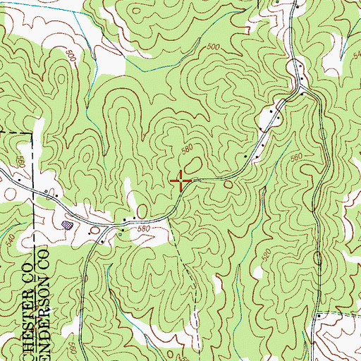 Topographic Map of Thompsons School (historical), TN