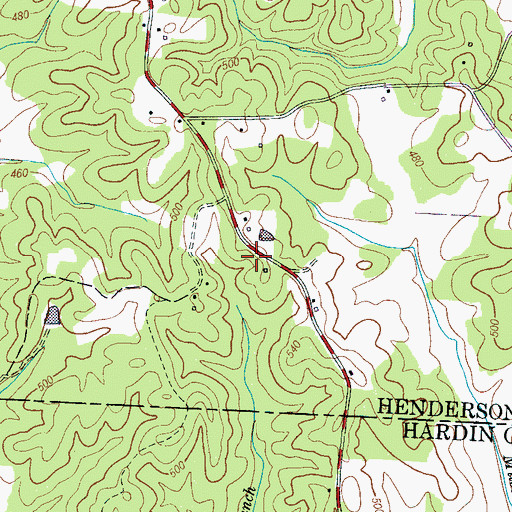 Topographic Map of Union Hill Church (historical), TN