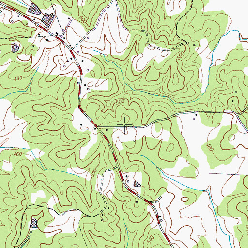 Topographic Map of Union Hill School (historical), TN