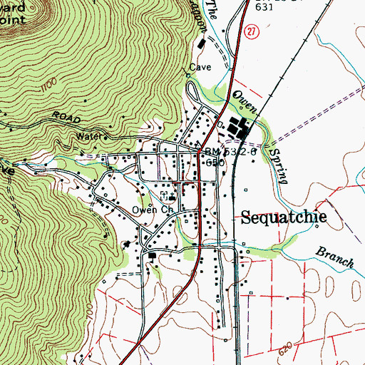 Topographic Map of Amazing Grace Chapel, TN