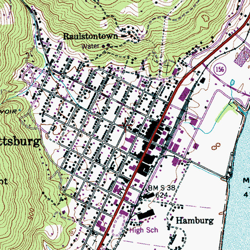 Topographic Map of Christ Episcopal Church, TN
