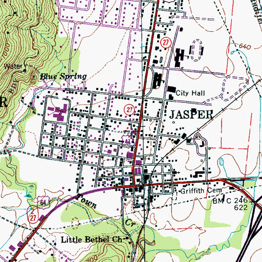 Topographic Map of Faith Christian Academy, TN