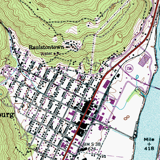 Topographic Map of Mount Bethelehem Baptist Church, TN