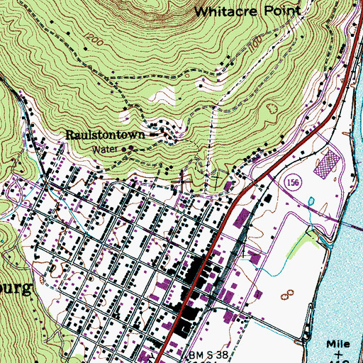 Topographic Map of Mount Olive Primitive Baptist Church, TN