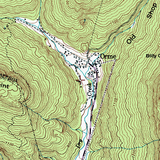 Topographic Map of Orme School (historical), TN