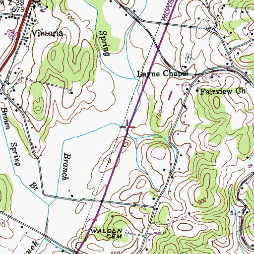 Topographic Map of Sardis Cemetery, TN