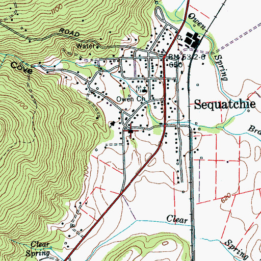 Topographic Map of Sequatchie School (historical), TN