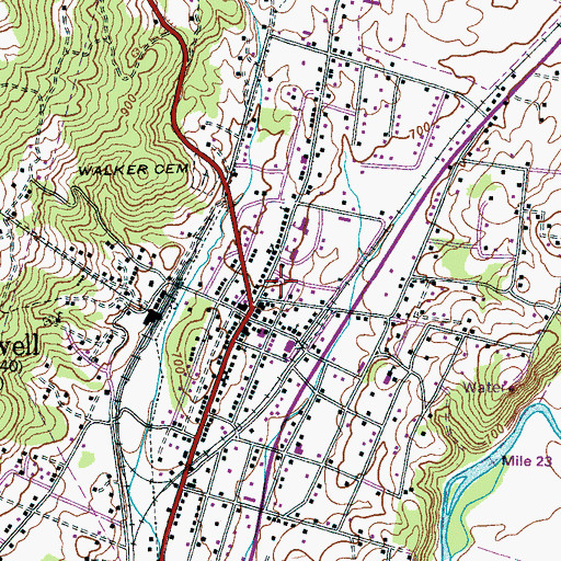 Topographic Map of Whitwell United Methodist Church, TN