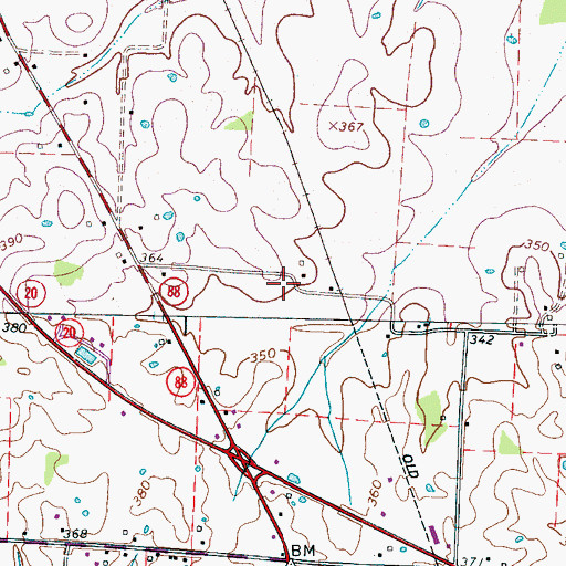 Topographic Map of Brookdale School (historical), TN