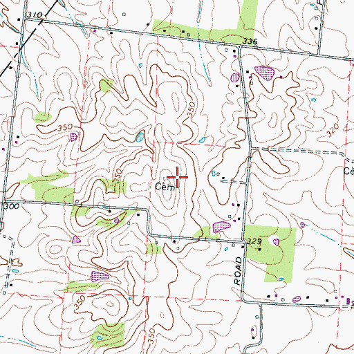 Topographic Map of College Hill School (historical), TN