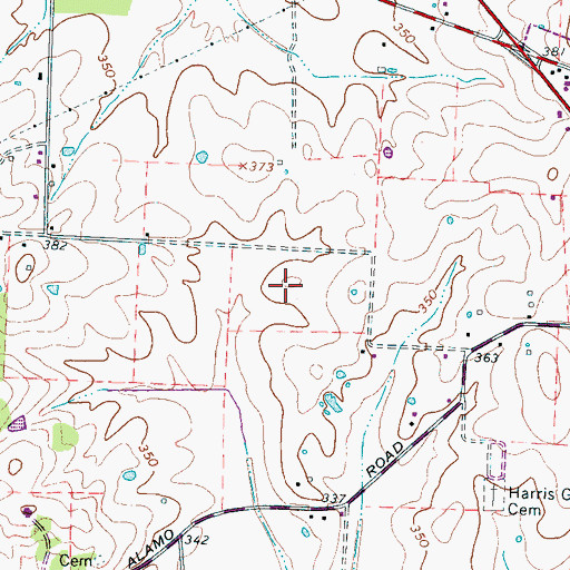 Topographic Map of Dry Hill School (historical), TN