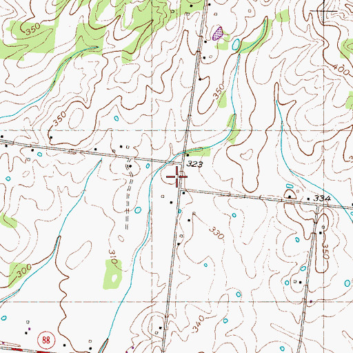 Topographic Map of Perry School (historical), TN