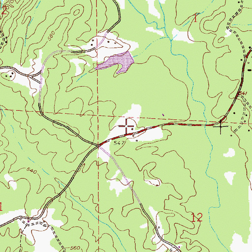 Topographic Map of Donner Dam, AL