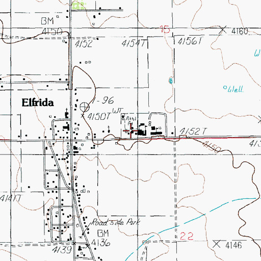 Topographic Map of Valley Union High School, AZ
