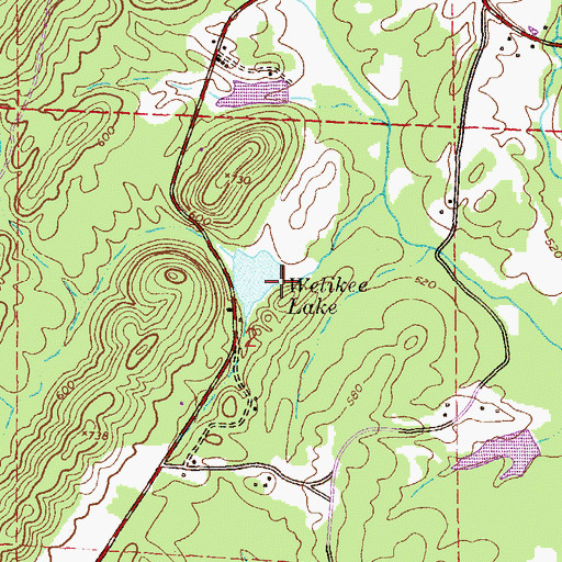 Topographic Map of Nunally Dam, AL