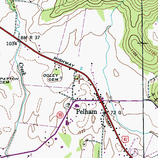 Topographic Map of Old Baptist Graveyard, TN