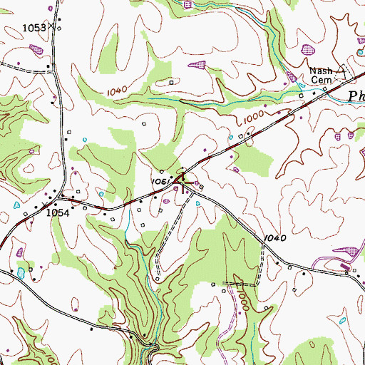Topographic Map of Bald Hill Church (historical), TN
