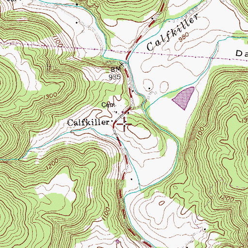 Topographic Map of Calfkiller School (historical), TN