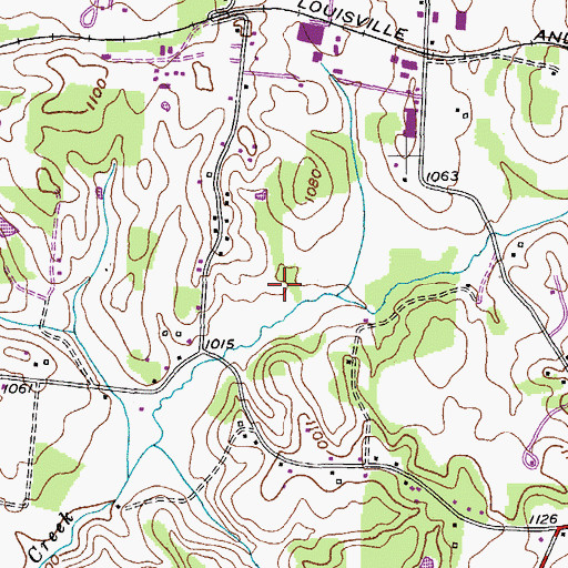 Topographic Map of Cane Creek Park, TN