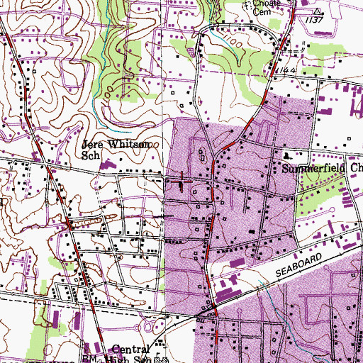 Topographic Map of Church of Christ, TN