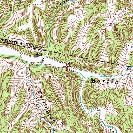 Topographic Map of Free Union Church (historical), TN