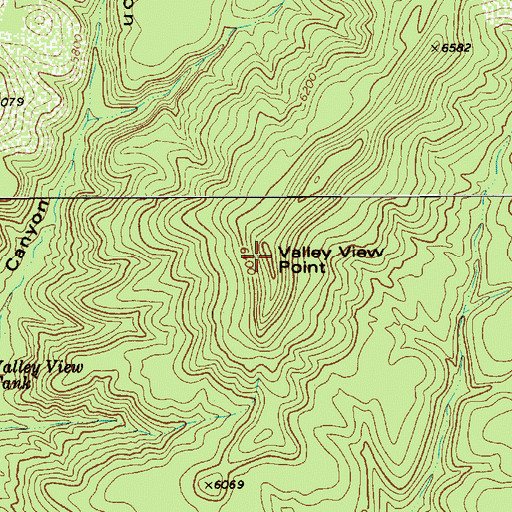Topographic Map of Valley View Point, AZ