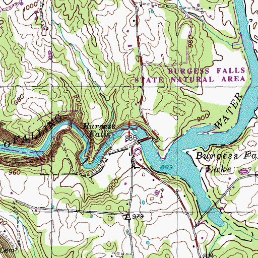 Topographic Map of Masseys Mill (historical), TN