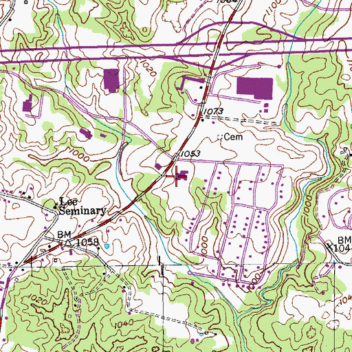 Topographic Map of Plateau Mental Health Center, TN