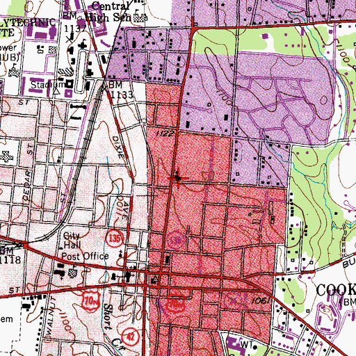 Topographic Map of Saint Thomas Aquinas Catholic Church, TN