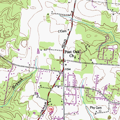 Topographic Map of Small Change Church (historical), TN