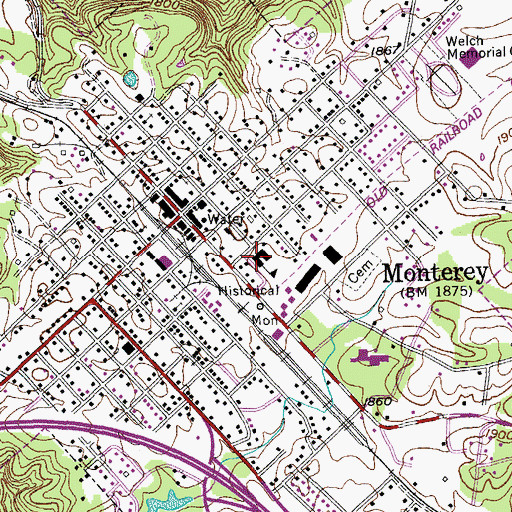 Topographic Map of Uffelman Elementary School, TN