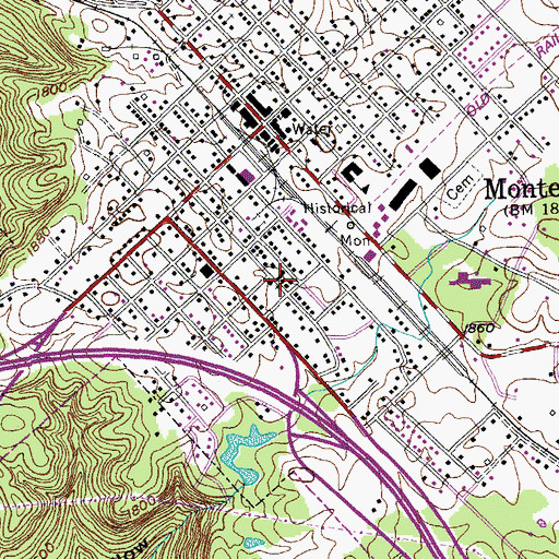 Topographic Map of Wesleyan Church, TN