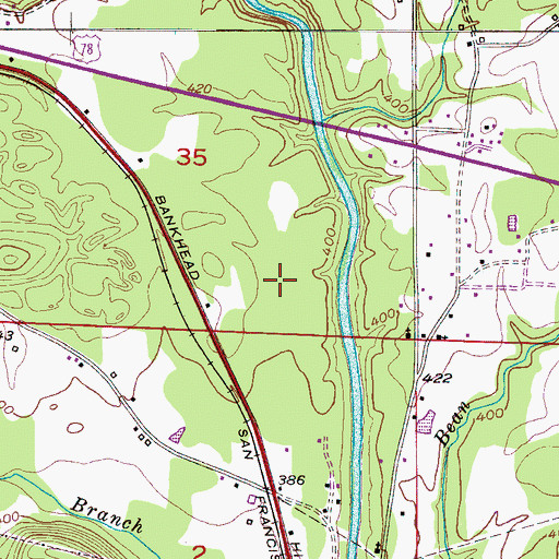 Topographic Map of Payne Lake, AL