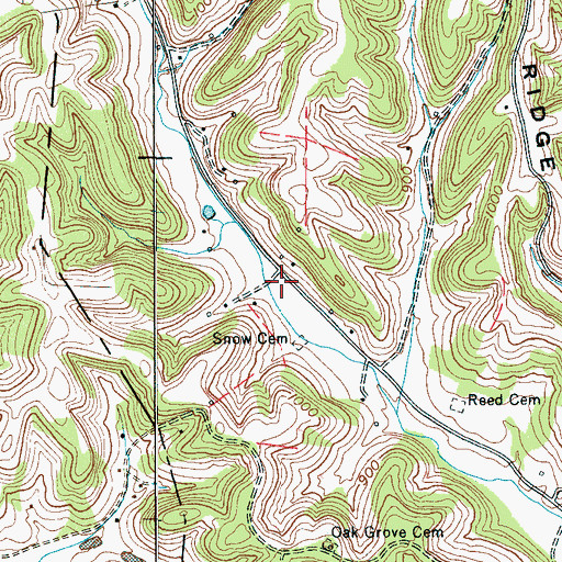 Topographic Map of Fuga School (historical), TN
