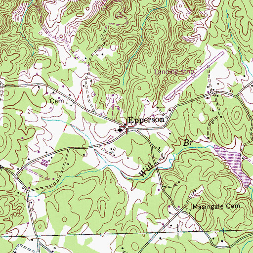 Topographic Map of Epperson School (historical), TN