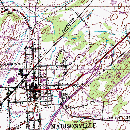 Topographic Map of Park City School (historical), TN