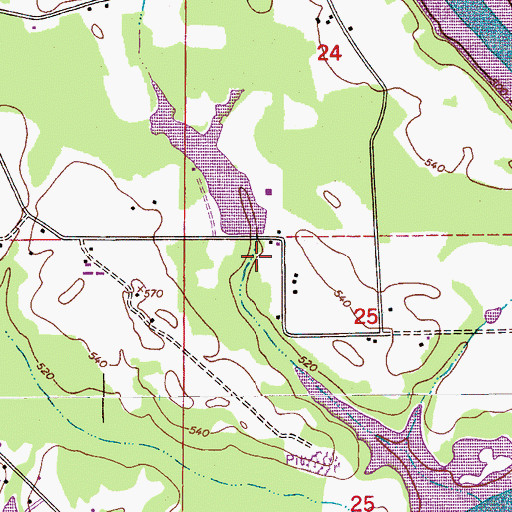 Topographic Map of Cooper Dam, AL
