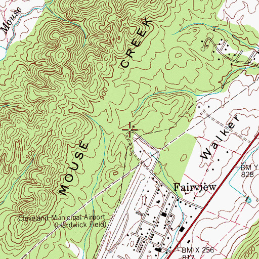 Topographic Map of Eldredge Camp Cemetery, TN