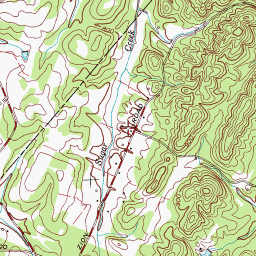 Topographic Map of Standfield Cemetery, TN