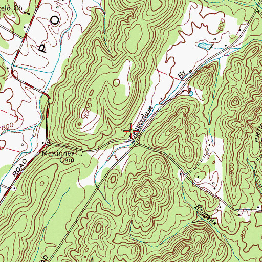 Topographic Map of Swafford-David Cemetery, TN