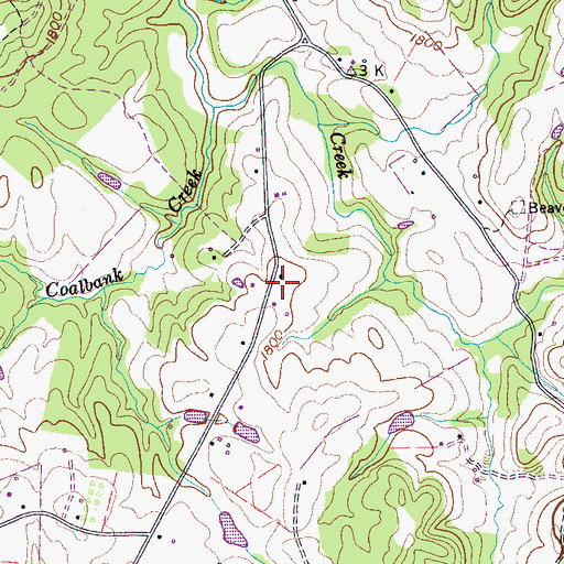 Topographic Map of Beaverhill School (historical), TN